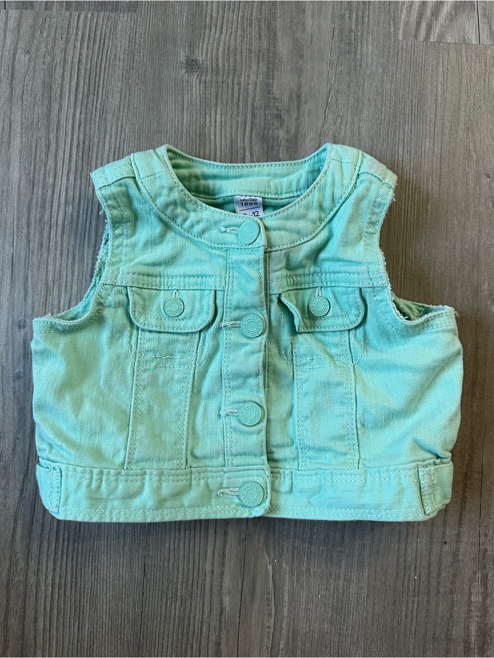 Baby Gap Mint Green Denim Vest